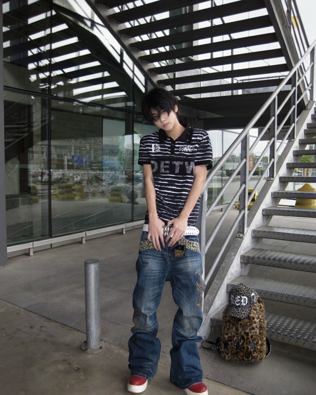 NUMBASIA Tribal Flare Denim