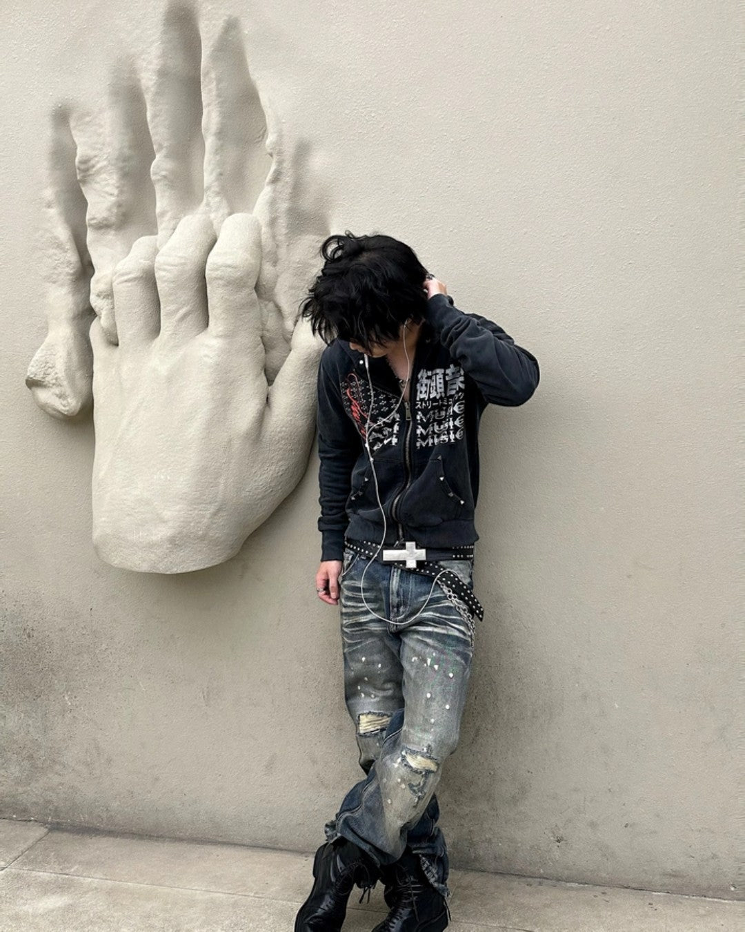 ELYSLUM | Paint-Splatter Straight Jeans - SWAGLAB