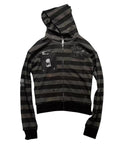 WASE | Rust Portrait Striped Zip Hoodie - SWAGLAB