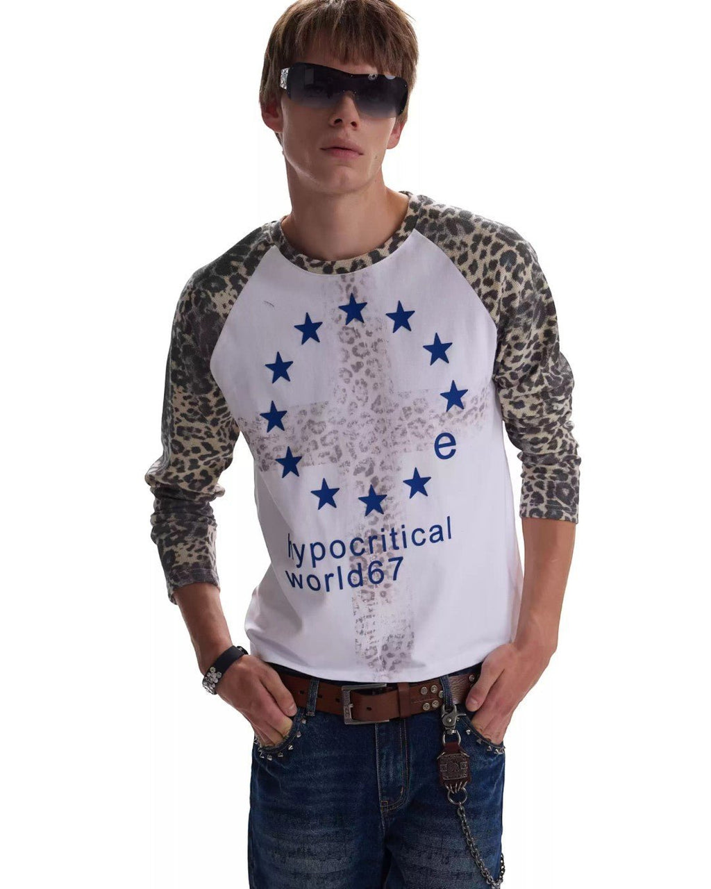 NUMBASIA Leopard Collar Top - SWAGLAB