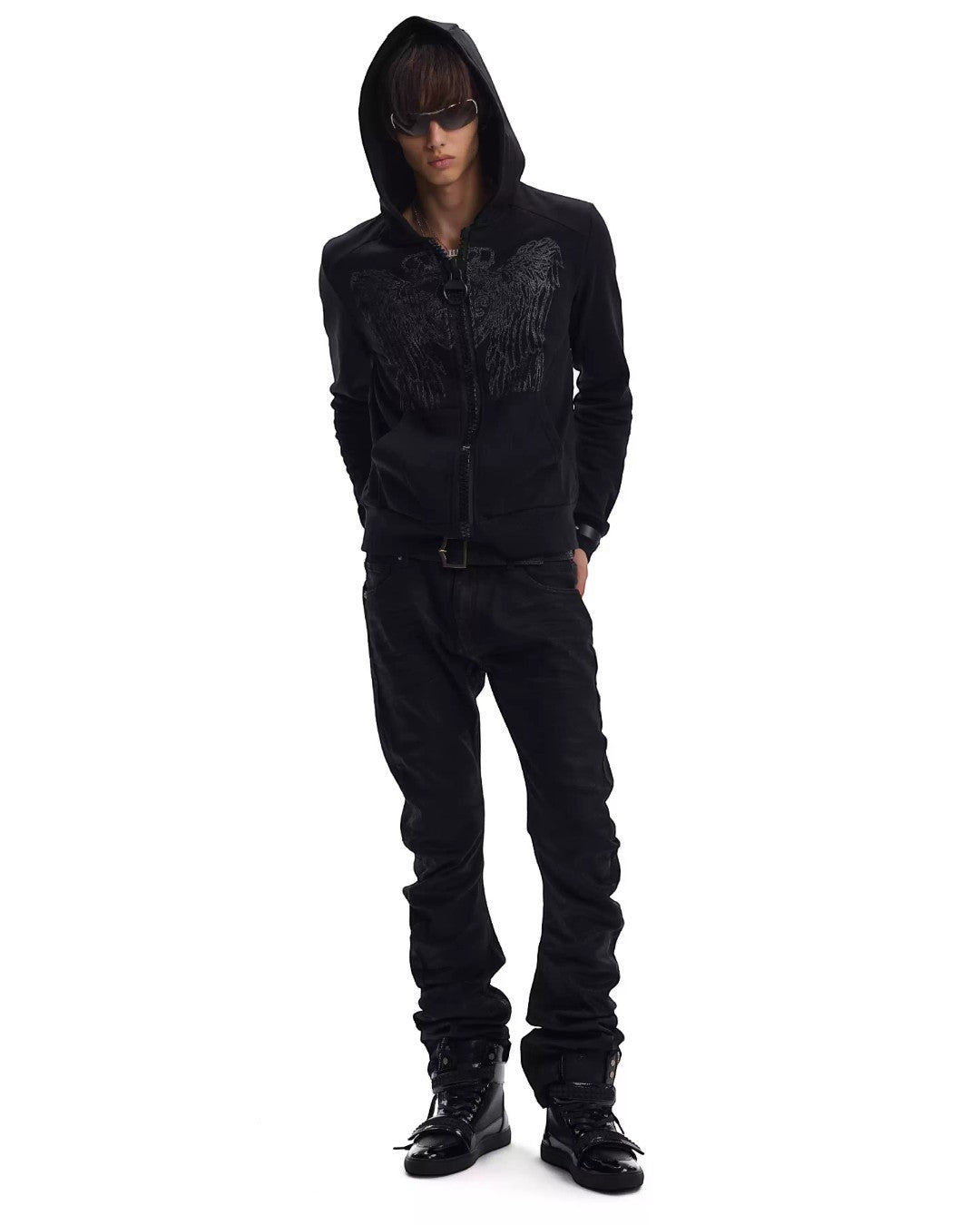 NoE Crown Wings Zip Hoodie - SWAGLAB