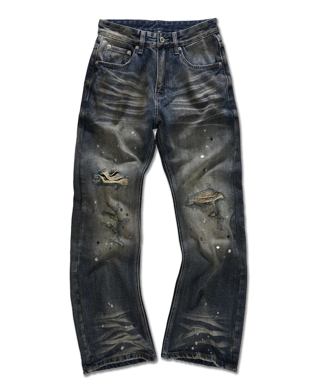 ELYSLUM | Paint-Splatter Straight Jeans - SWAGLAB
