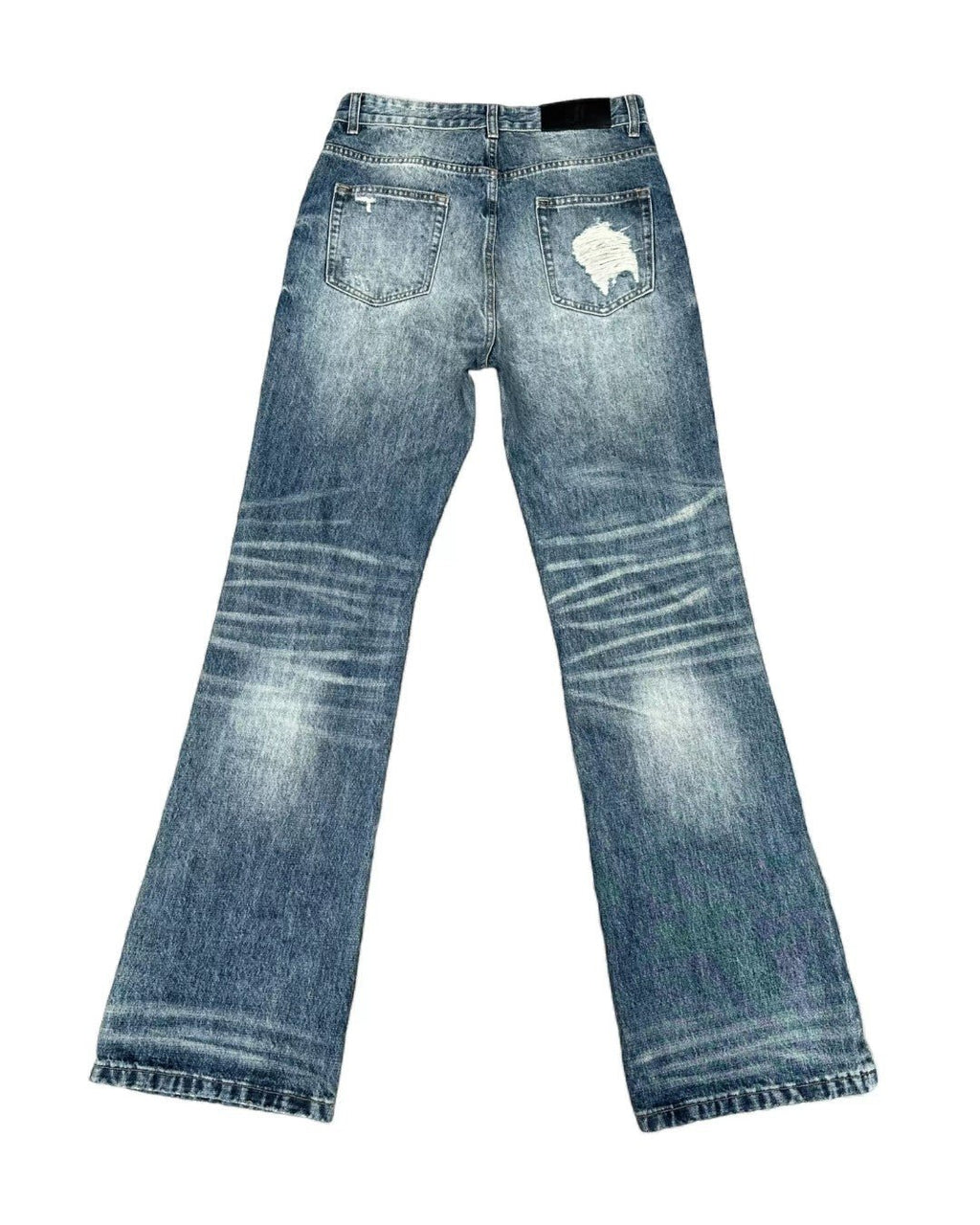 Jerry Club Glacier Distressed Flare Jeans - SWAGLAB