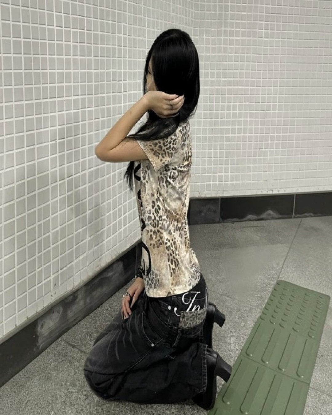 Leopard Henley Tee