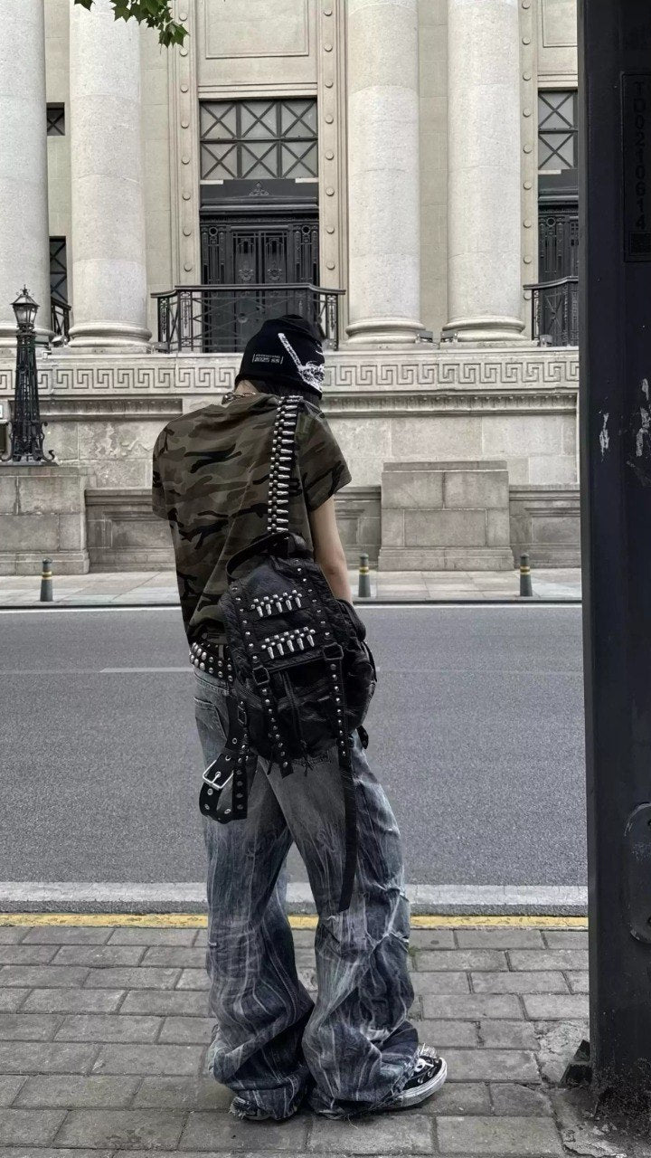 AG Distressed Baggy Jeans