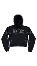 BORN1NH3LL  Zip Hoodie