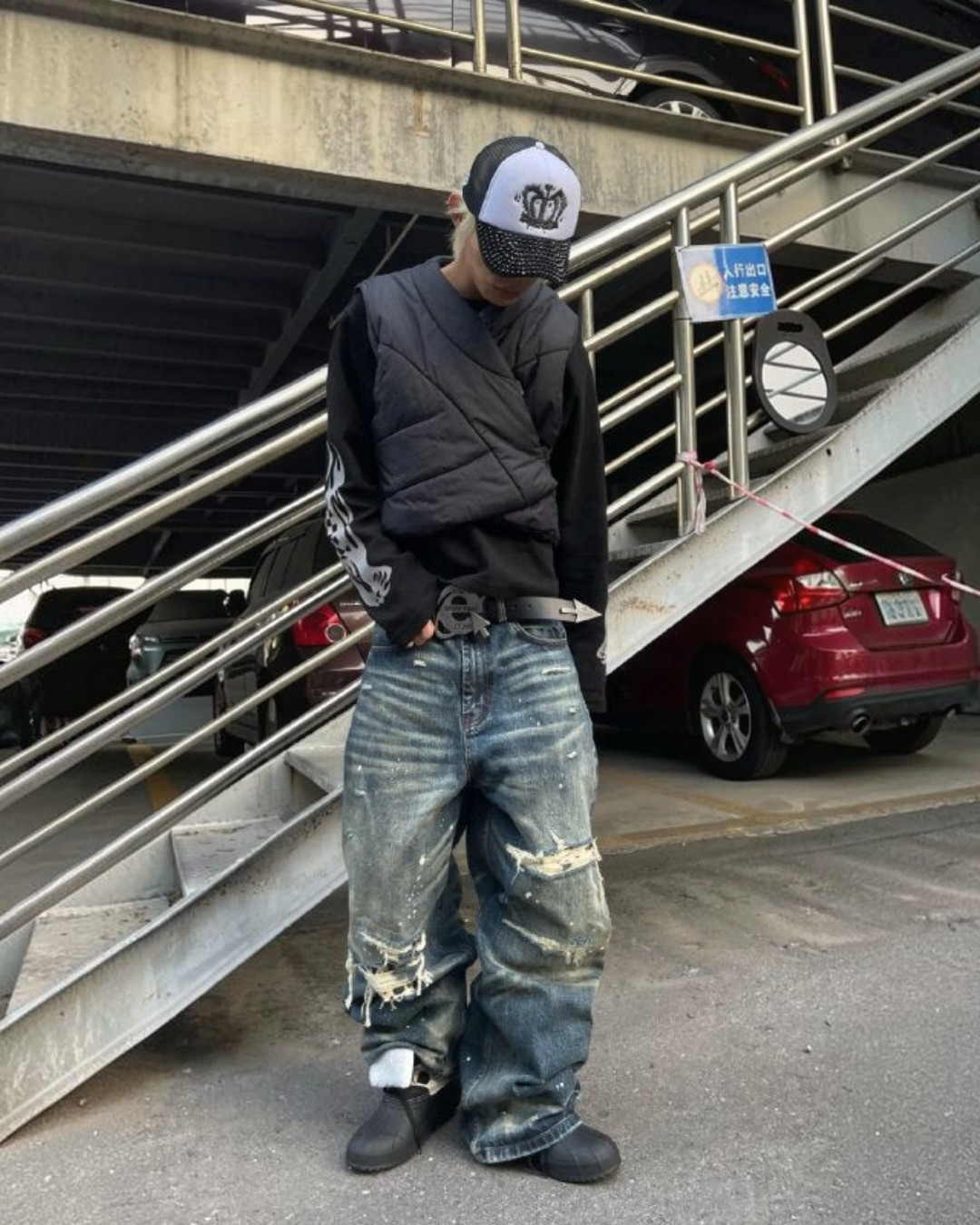 Patch Baggy Denim