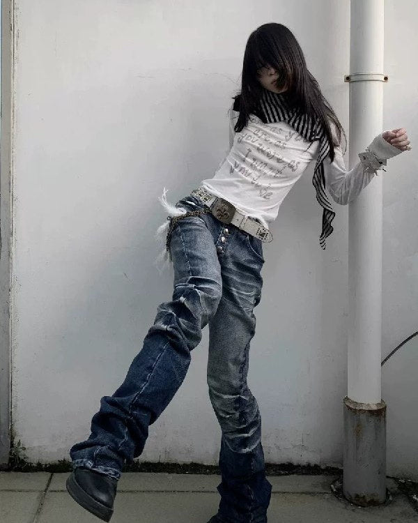 NoE Crack Flared Jeans - SWAGLAB