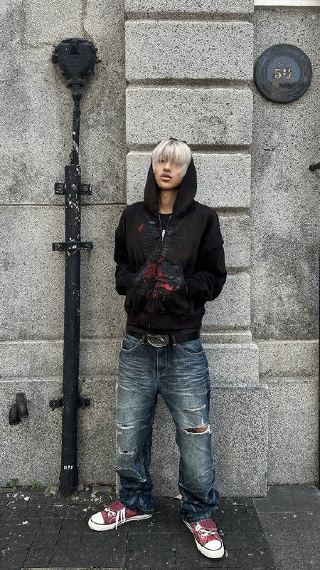 Distressed Flared Jeans