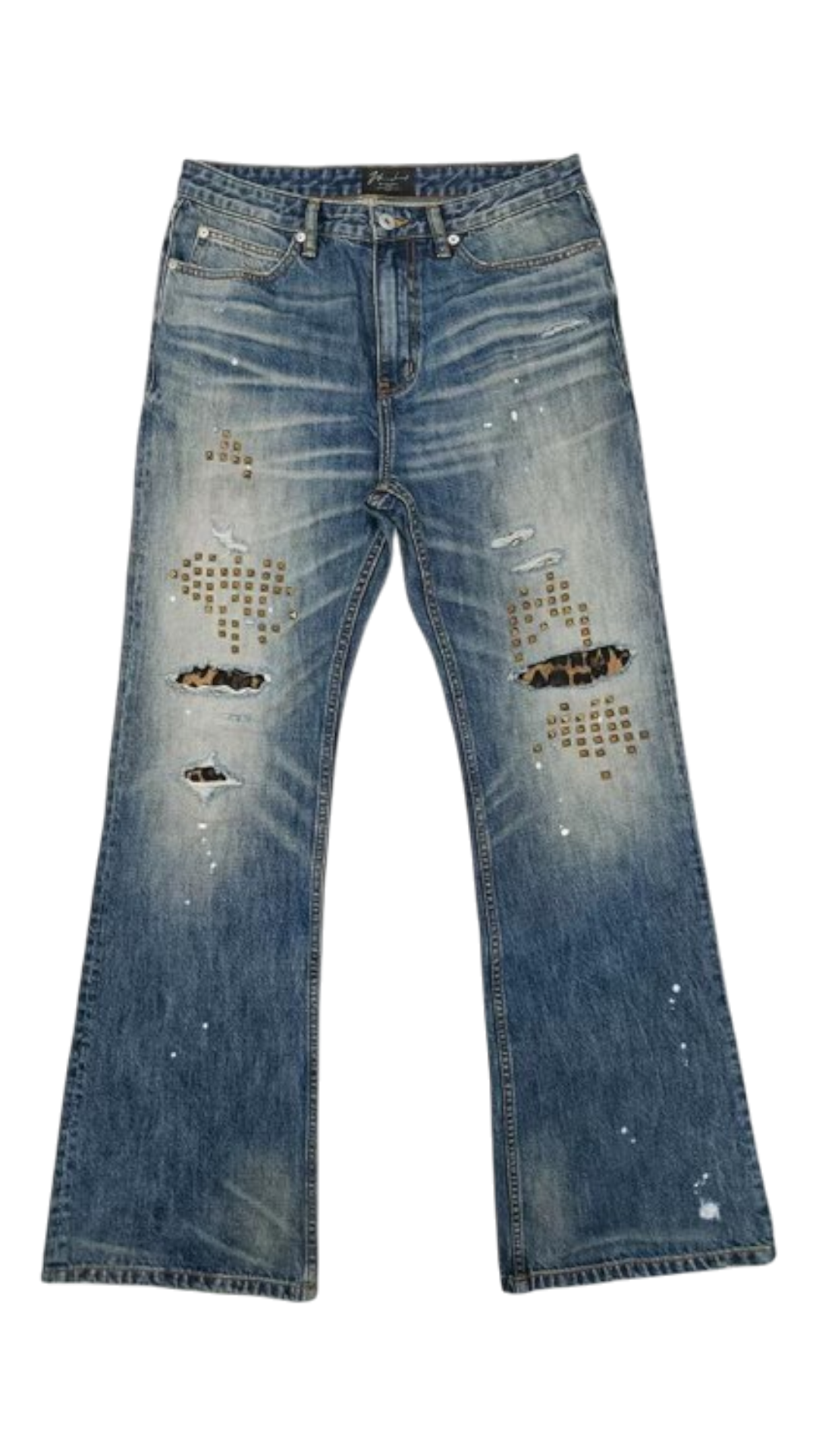 Leopard Flare Denim