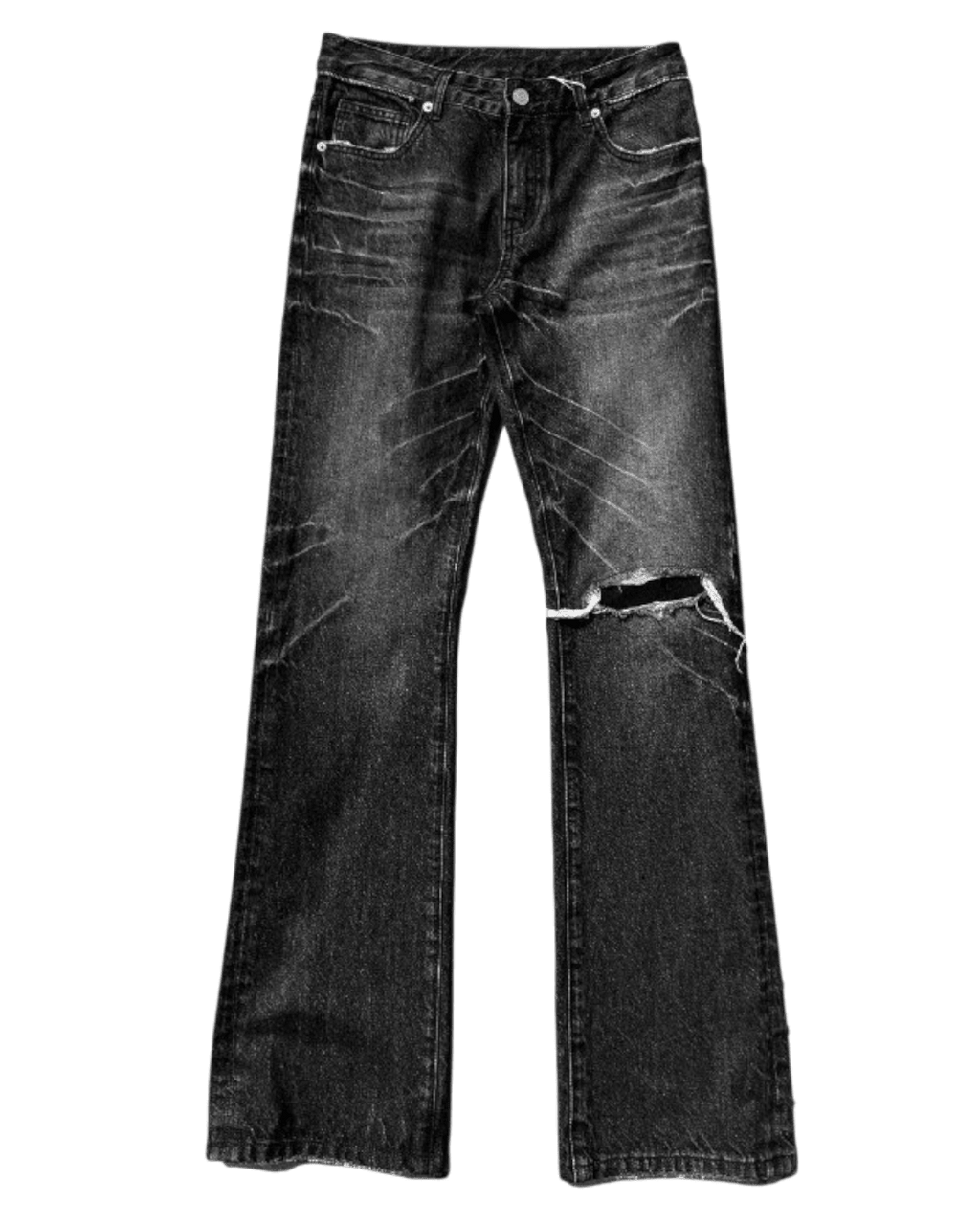 NoE Destroyed Bootcut Jeans - SWAGLAB