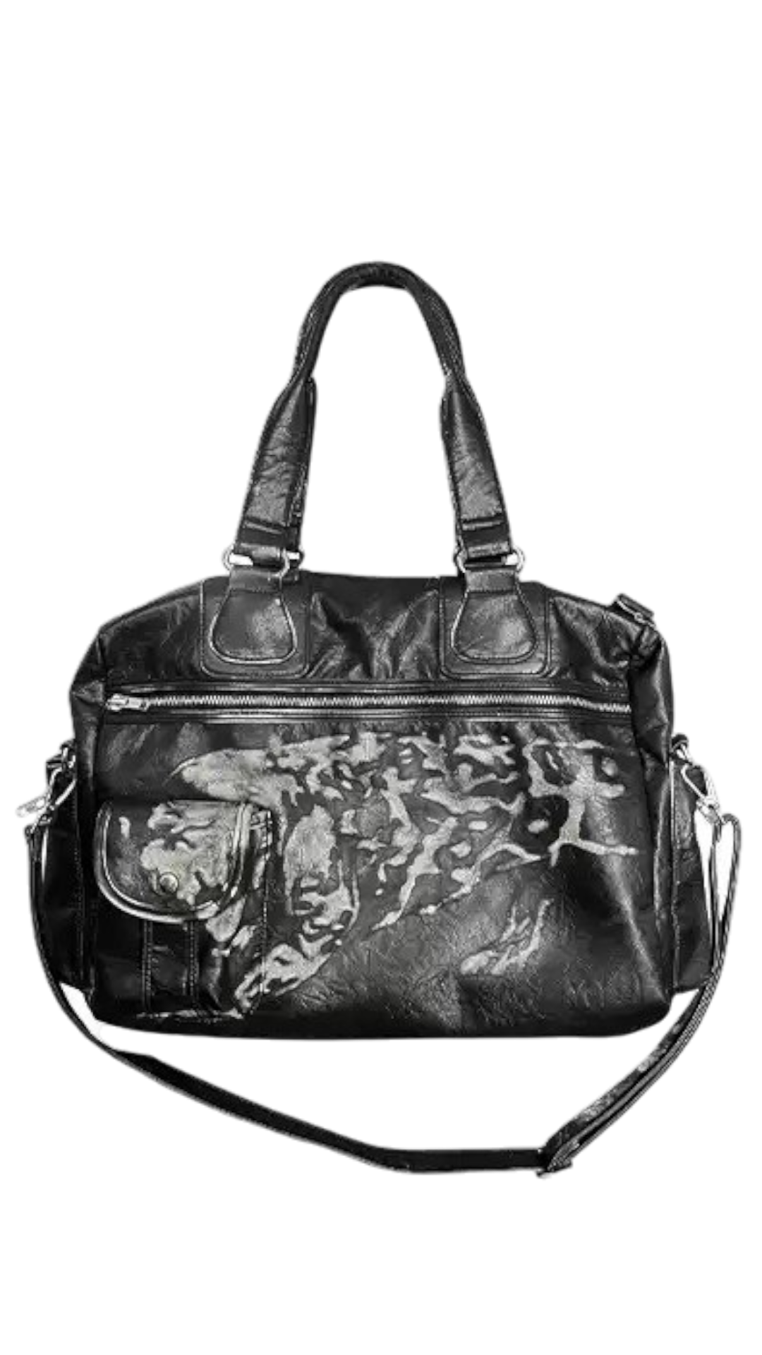 Wiped Leopard Shoulder Bag