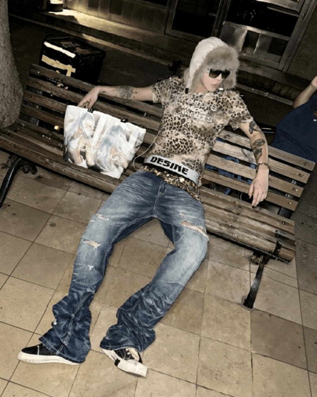EODUP Distressed Flared Jeans - SWAGLAB