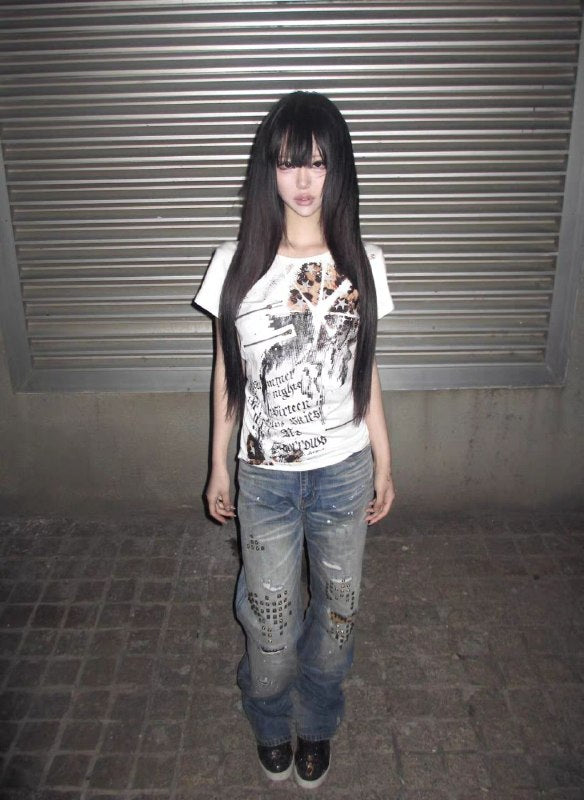Leopard Flare Denim