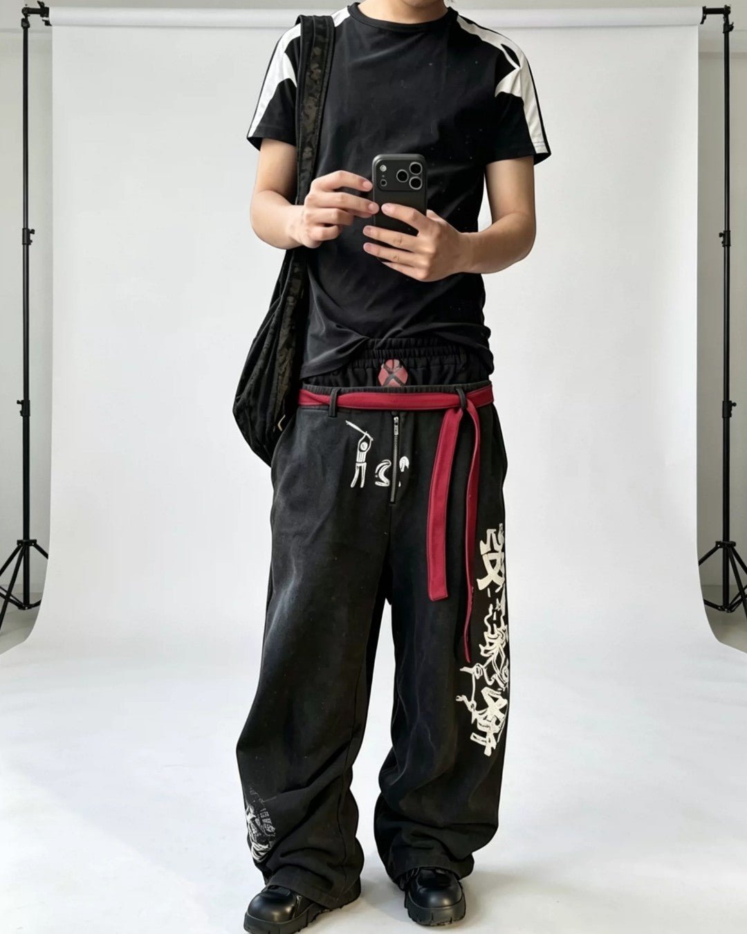 INTOWANG Double-Waist Baggy Pants - SWAGLAB