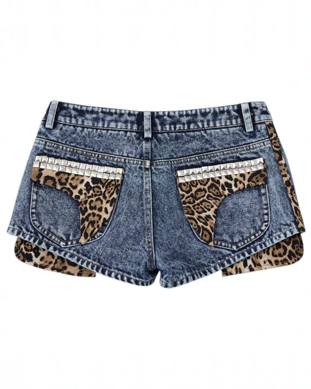 SEE leopard mini-shorts