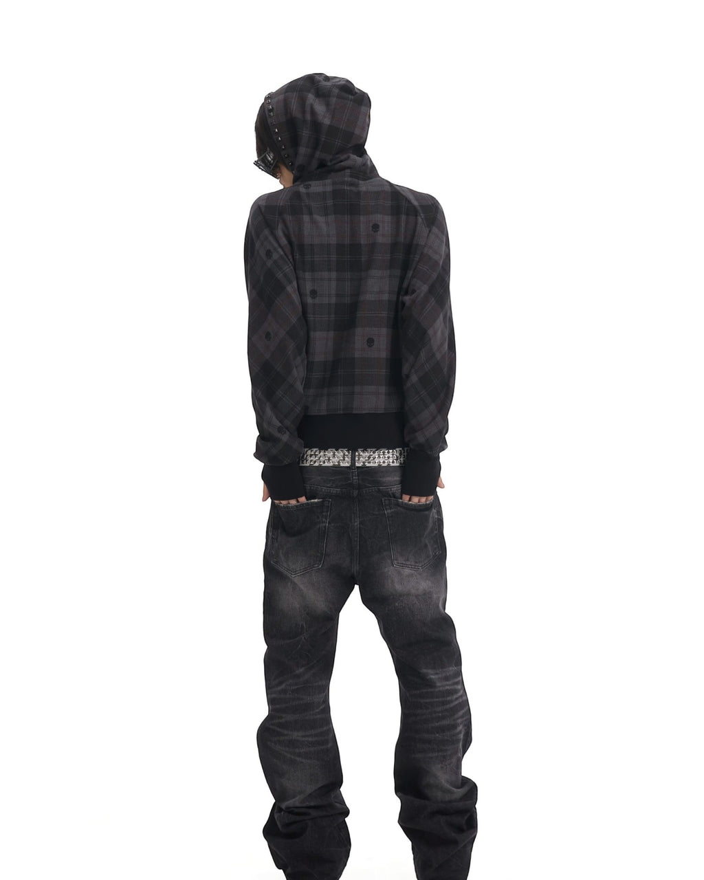 Numb Asia Plaid Zip Hoodie - SWAGLAB