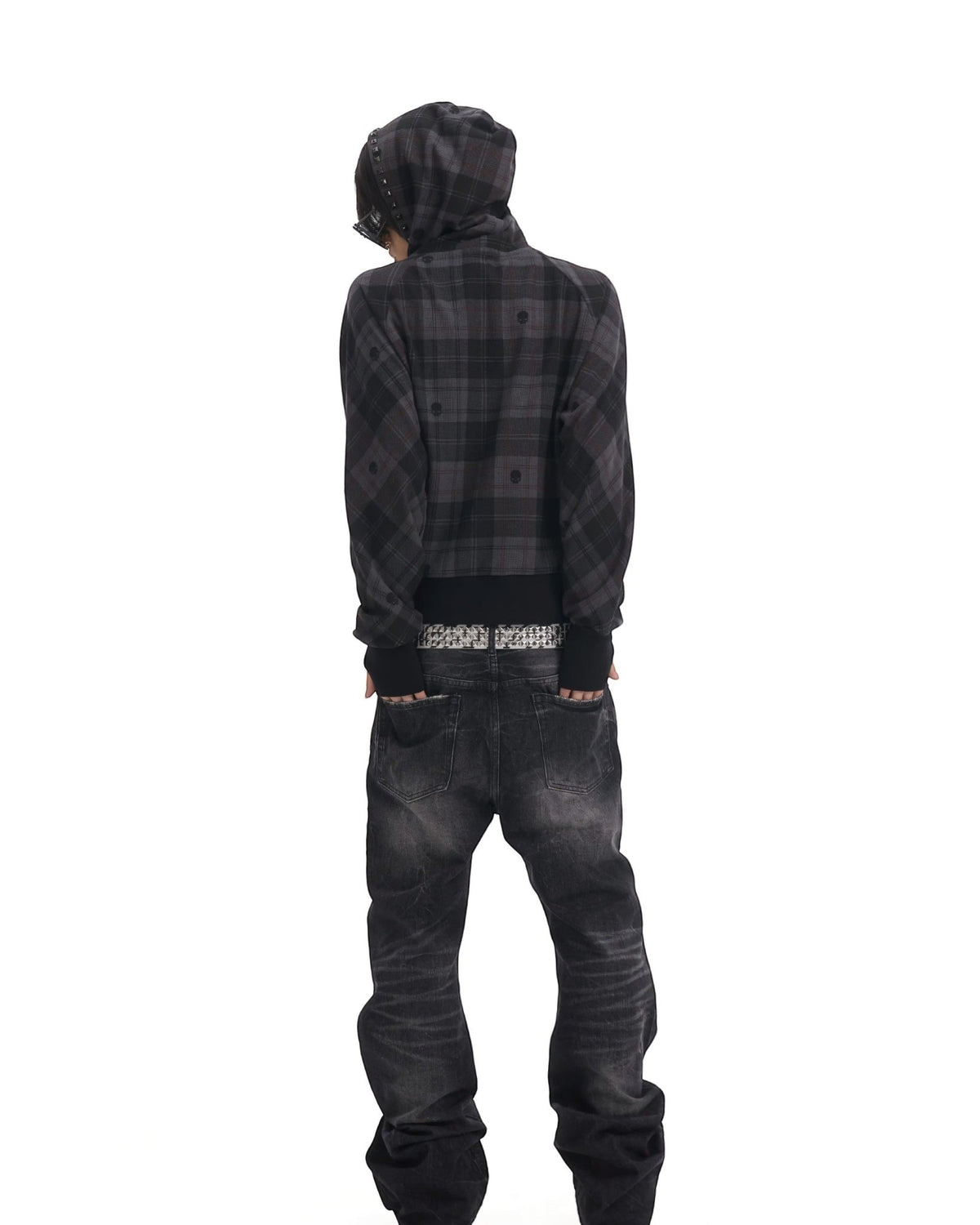 Numb Asia Plaid Zip Hoodie - SWAGLAB
