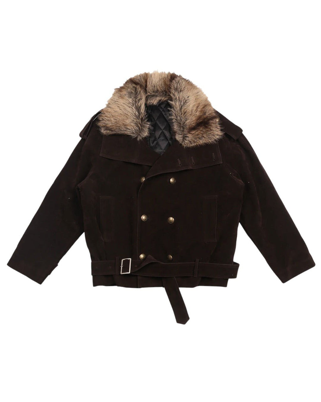 TREclub 25FW Padded Double-Breasted Detachable Fur Jacket - SWAGLAB