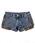 SEE leopard mini-shorts