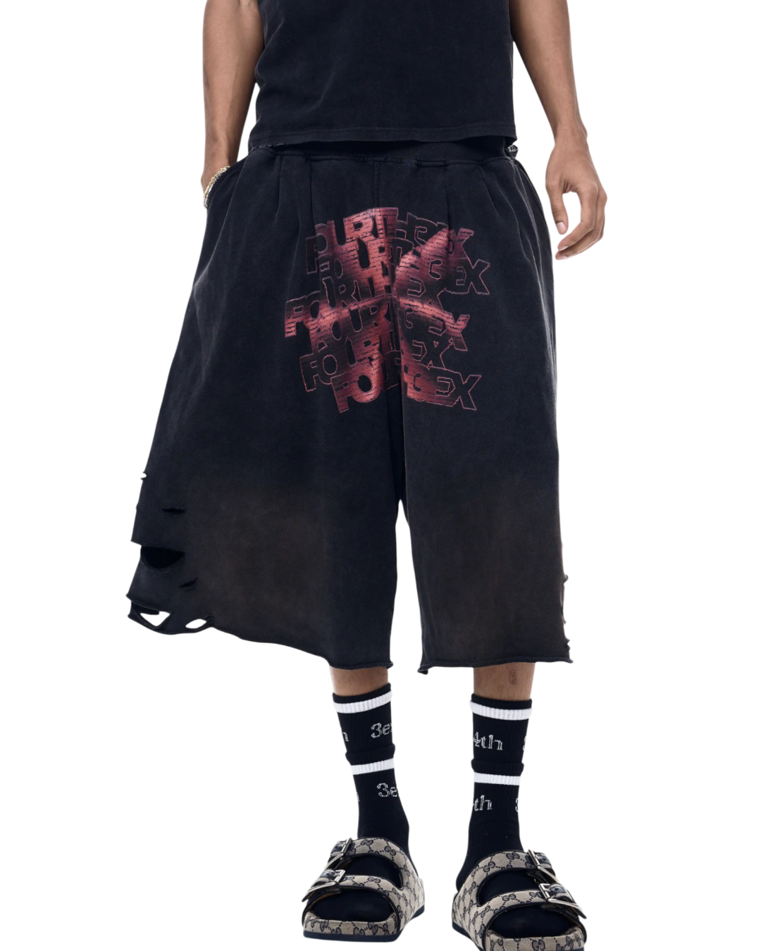 Fourth3ex Print Long Shorts