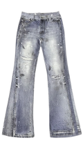Ice Wash Dirty Flare Denim