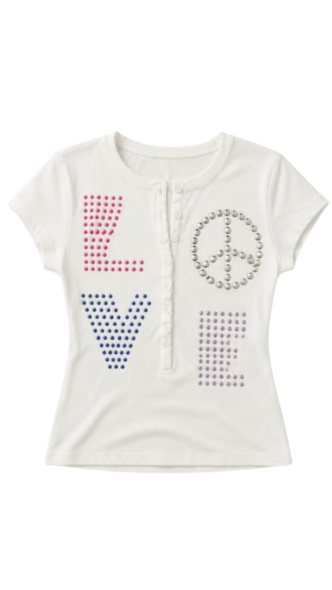 Love Henley Baby Tee
