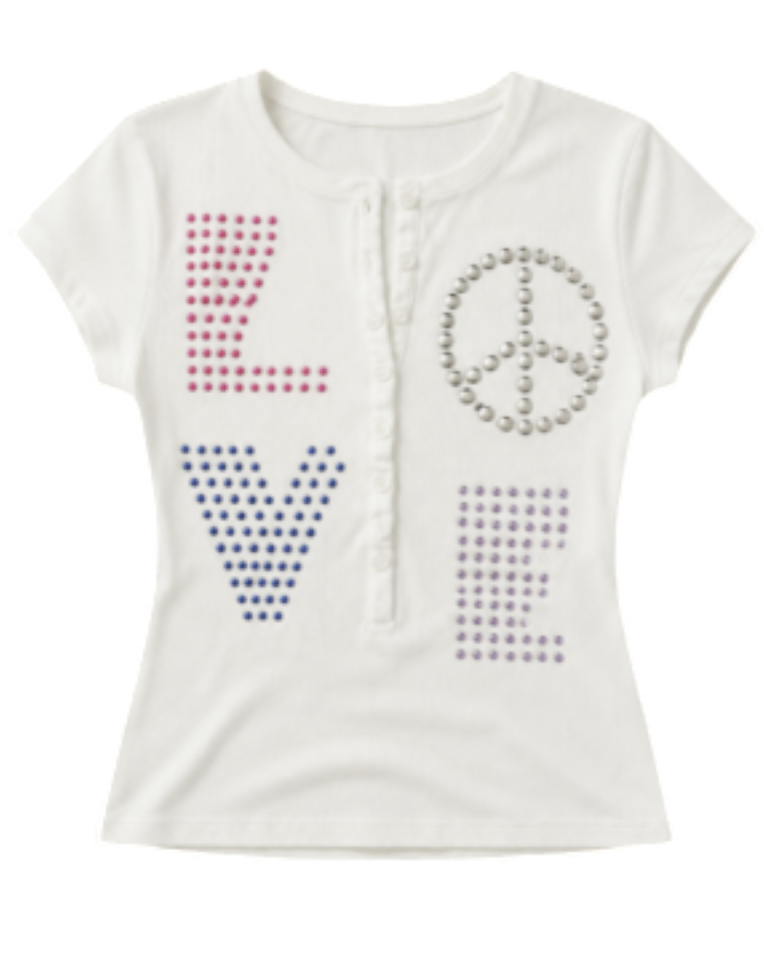 Love Henley Baby Tee