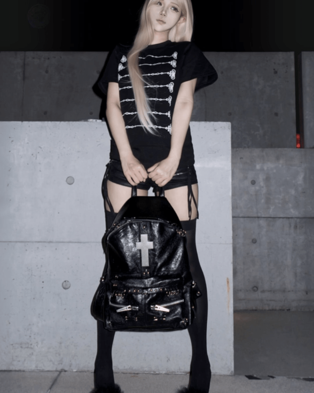 REBEL WAVE Cross Black Backpack - SWAGLAB