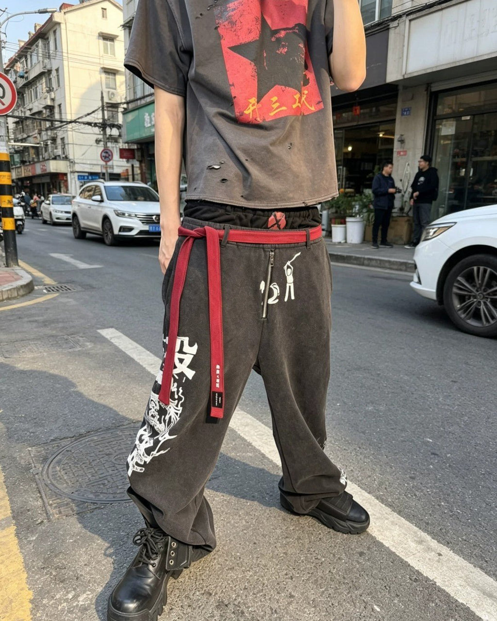 INTOWANG Double-Waist Baggy Pants - SWAGLAB