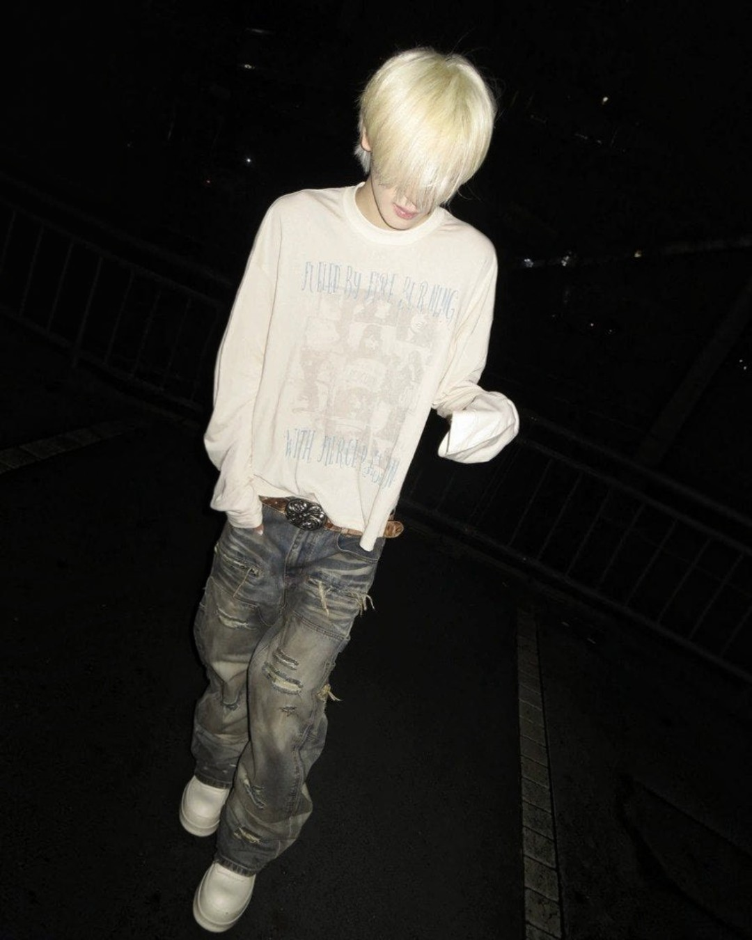 Ash Distressed Flared Jeans